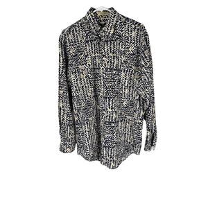 Vintage Saks Fifth Avenue Men’s Button Down Shirt Size Small Linen & Cotton